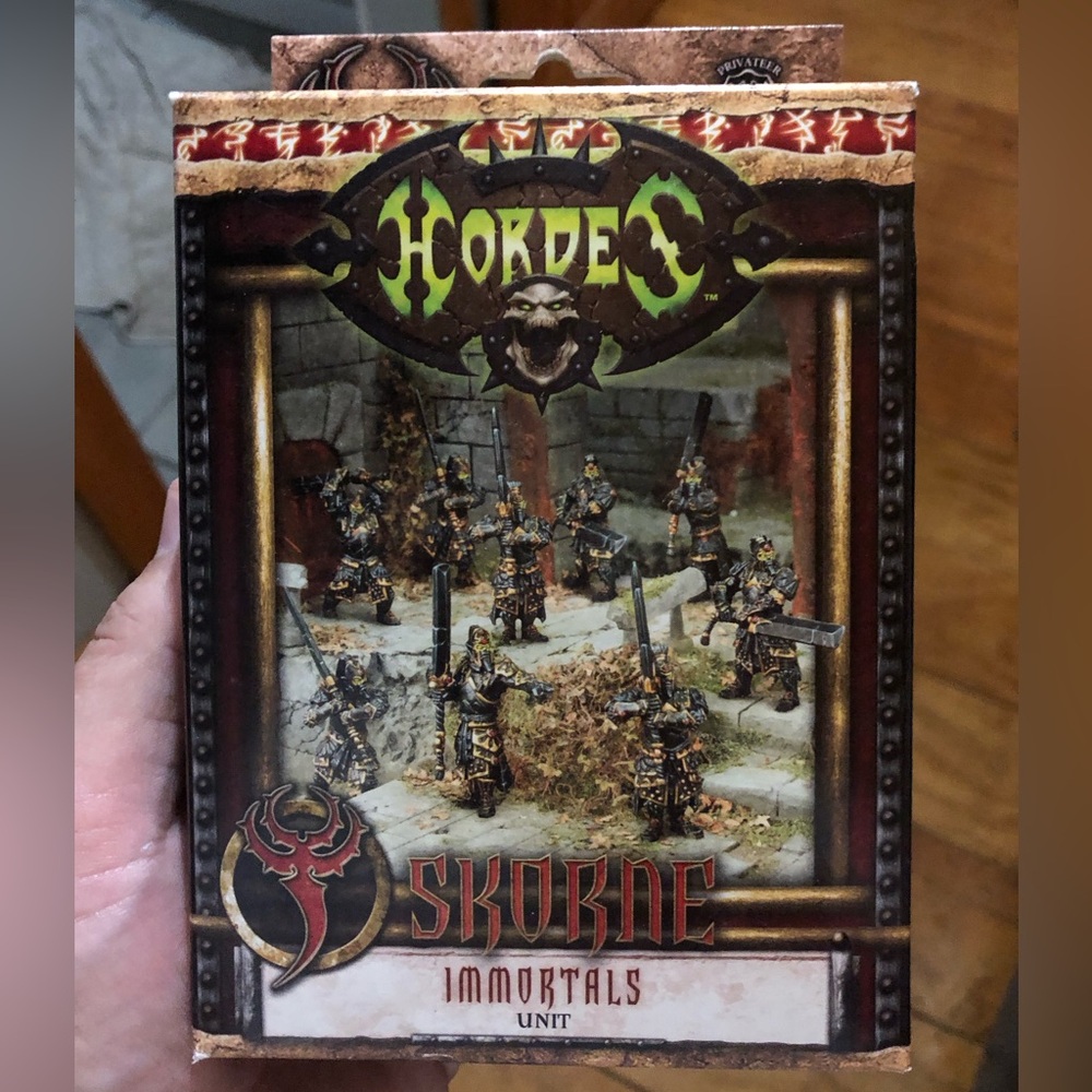 Box of immortal units from the table top role playing gaming Hordes
